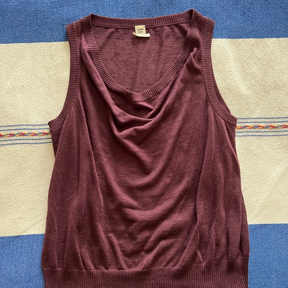 Hermès silk purple vest